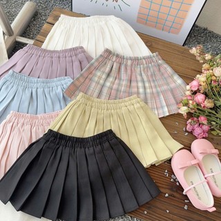 Chân Váy Bé Gái Dập Ly LASHE Sành Điệu Cho Bé Vải Kaki Mềm Mát Có Chip Quần 12-35kg [V010]