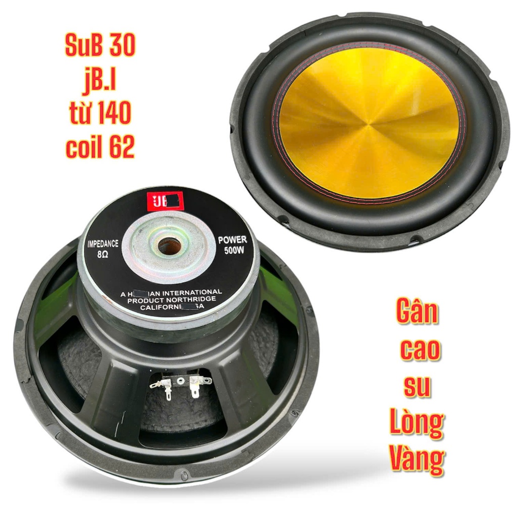 loa sub 30 jB từ 140 coil 62 lòng vàng hàng nhập khẩu - sub hơi - sub điện - giá 1 củ