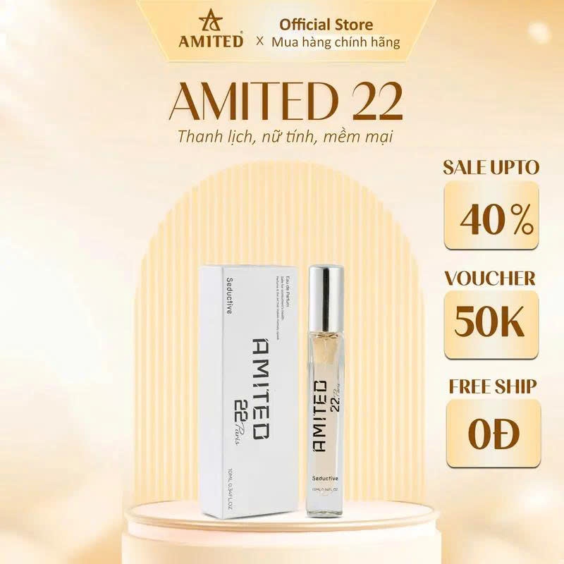 [ 10ml ] Nước Hoa Nữ Amited 22 – Thanh Lịch, Nữ Tính Mềm Mại, Hương Hoa Tinh Tế