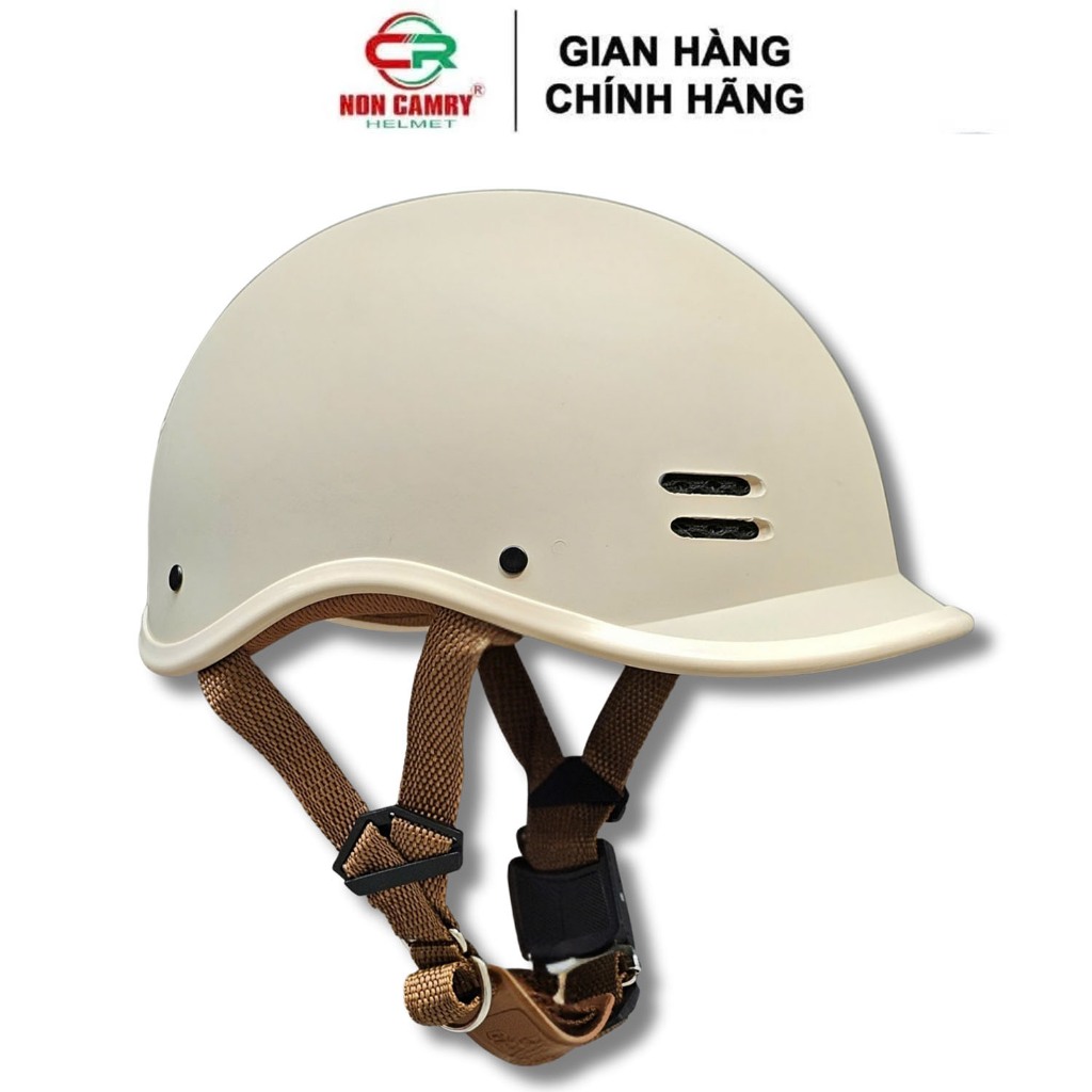 Mũ bảo hiểm nửa đầu Cá Heo CAMRY HELMETS nhẹ thoáng khí freesize 55-59cm