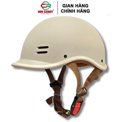 Mũ bảo hiểm nửa đầu Cá Heo CAMRY HELMETS freesize 55-59cm lưỡi trai thoáng khí