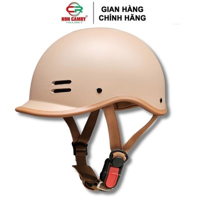 Mũ bảo hiểm nửa đầu Cá Heo CAMRY HELMETS lưỡi trai đúc liền thoáng mát