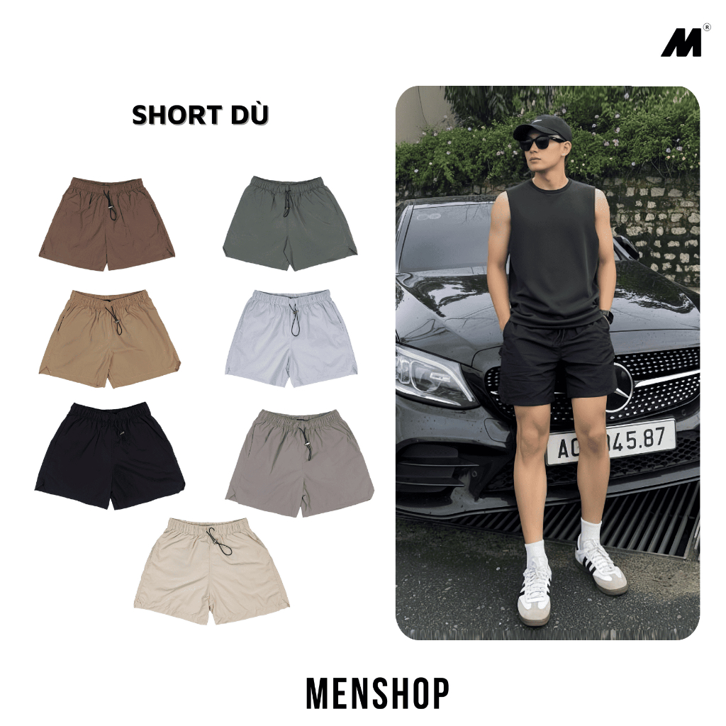 Quần short Dù nhăn Menshop,Chất gió nhăn form trên gối, chuyên thể thao tập gym,chạy bộ, mặc nhà... | BigBuy360 - bigbuy360.vn