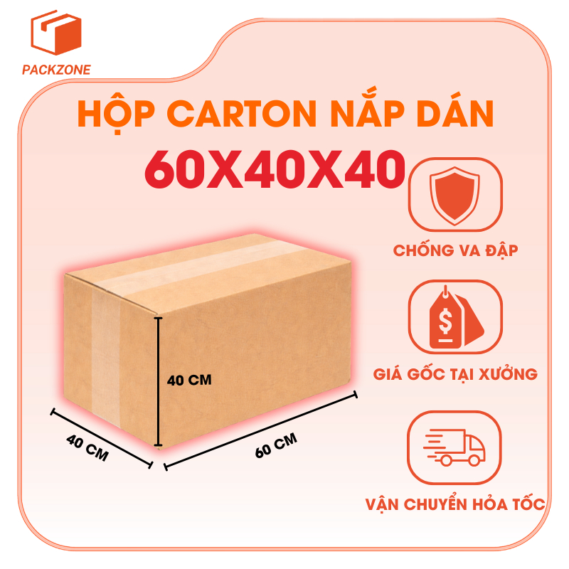 Thùng carton 60x40x40 chuyển nhà, thùng giấy lớn, thùng carton chuyển nhà size lớn – PACKZONE