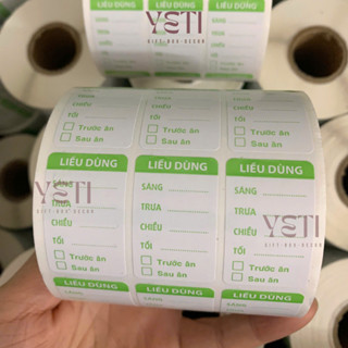 Tem Liều Dùng Quầy Thuốc In Sẵn - cuộn 1000 - 2000 cái