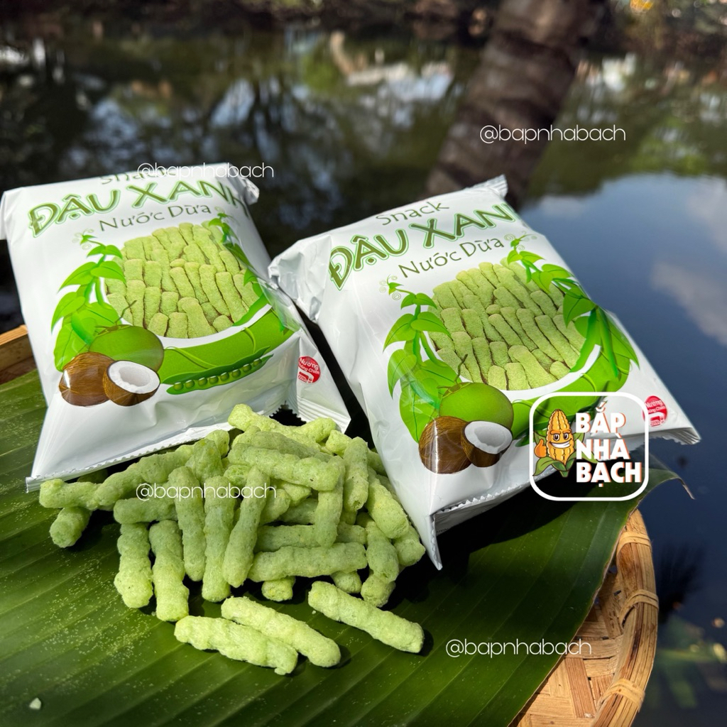 COMBO 10 GÓI 32g Bim bim đậu xanh nước cốt dừa oishi- Ăn vặt tuổi thơ