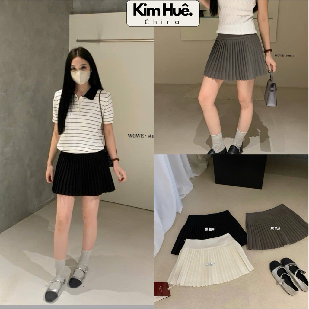 (Oder China) Chân váy dập ly basic WGWE #8336