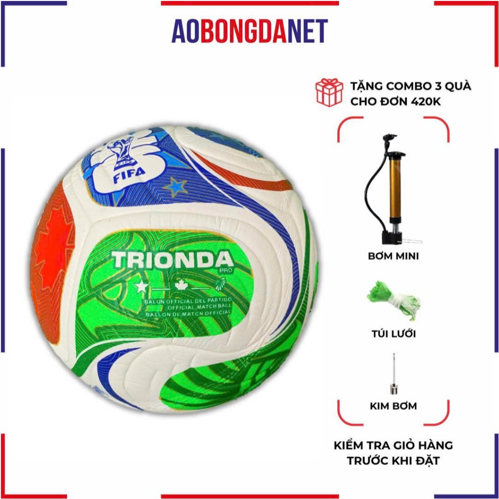 Quả Bóng Đá WC 2026 Size 5, Banh Da Thi Đấu Bóng Đúc Tiêu Chuẩn Cao Cấp Phù Hợp Mọi Sân