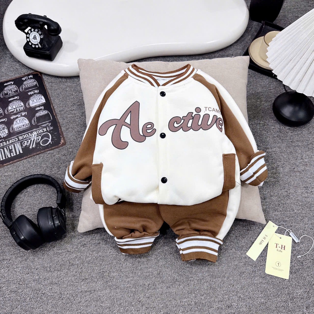 BỘ NI BÔNG BOMBER ĐEN NÂU ĐỎ XÁM TRÌ