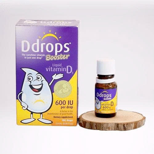 ( Hàng chính hãng ) Ddrops Vitamin D3 thuần Organic dạng lỏng 400IU 90 giọt và 600IU 100 giọt - Hipp