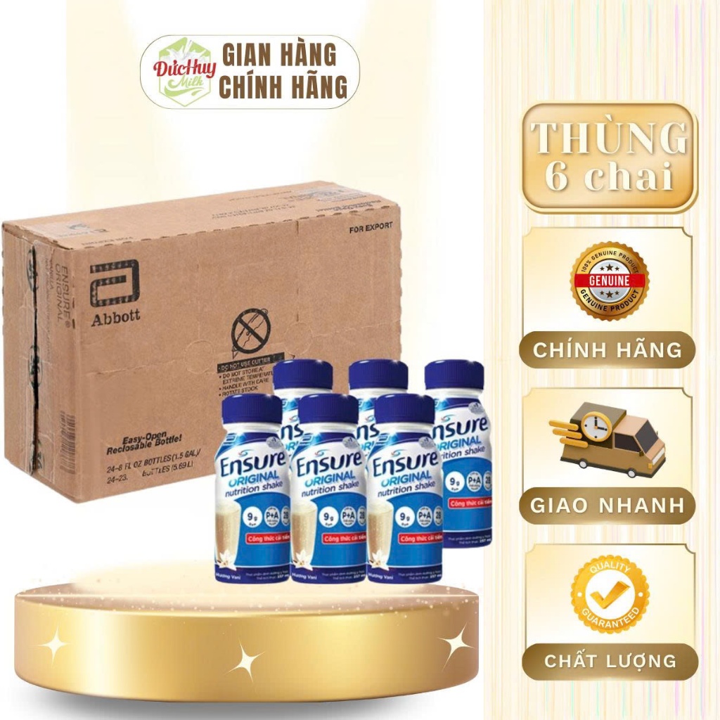 Thùng 24 Chai Sữa Ensure Original Hương Vani 237ml