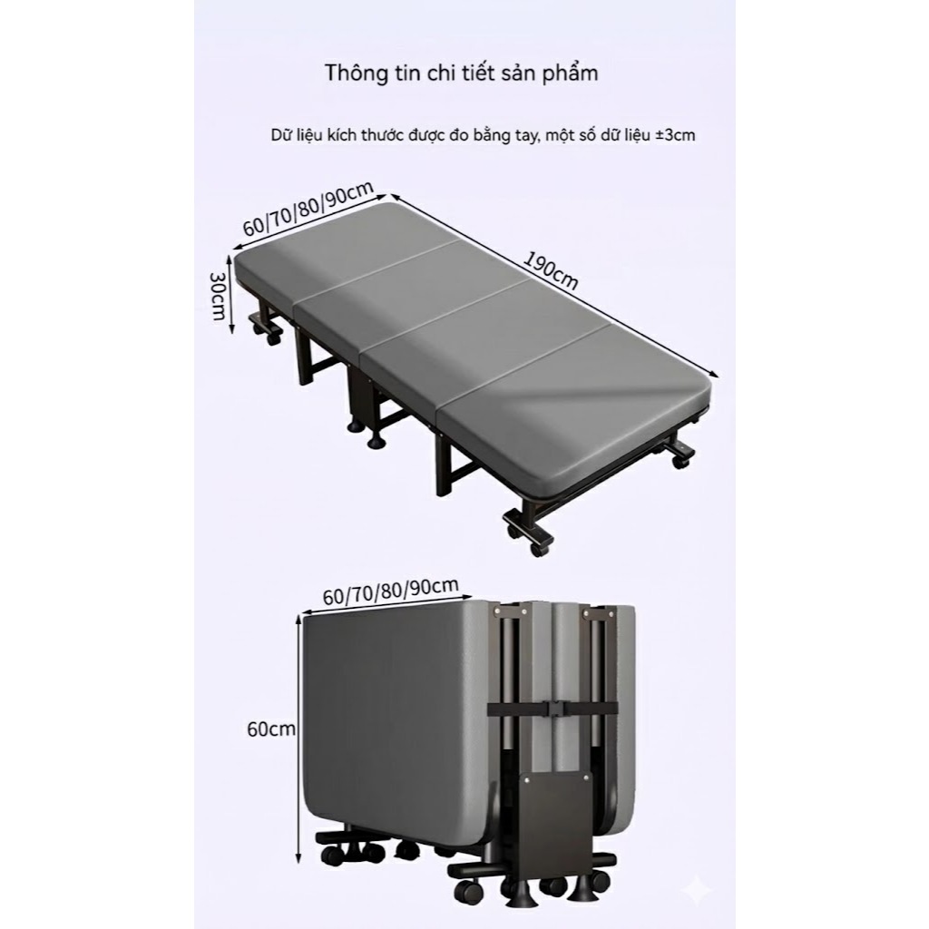 ALVIN Giường gấp gọn Có thể gập lại và tiết kiệm không gian rất lý tưởng cho giờ nghỉ trưa tại văn phòng | BigBuy360 - bigbuy360.vn