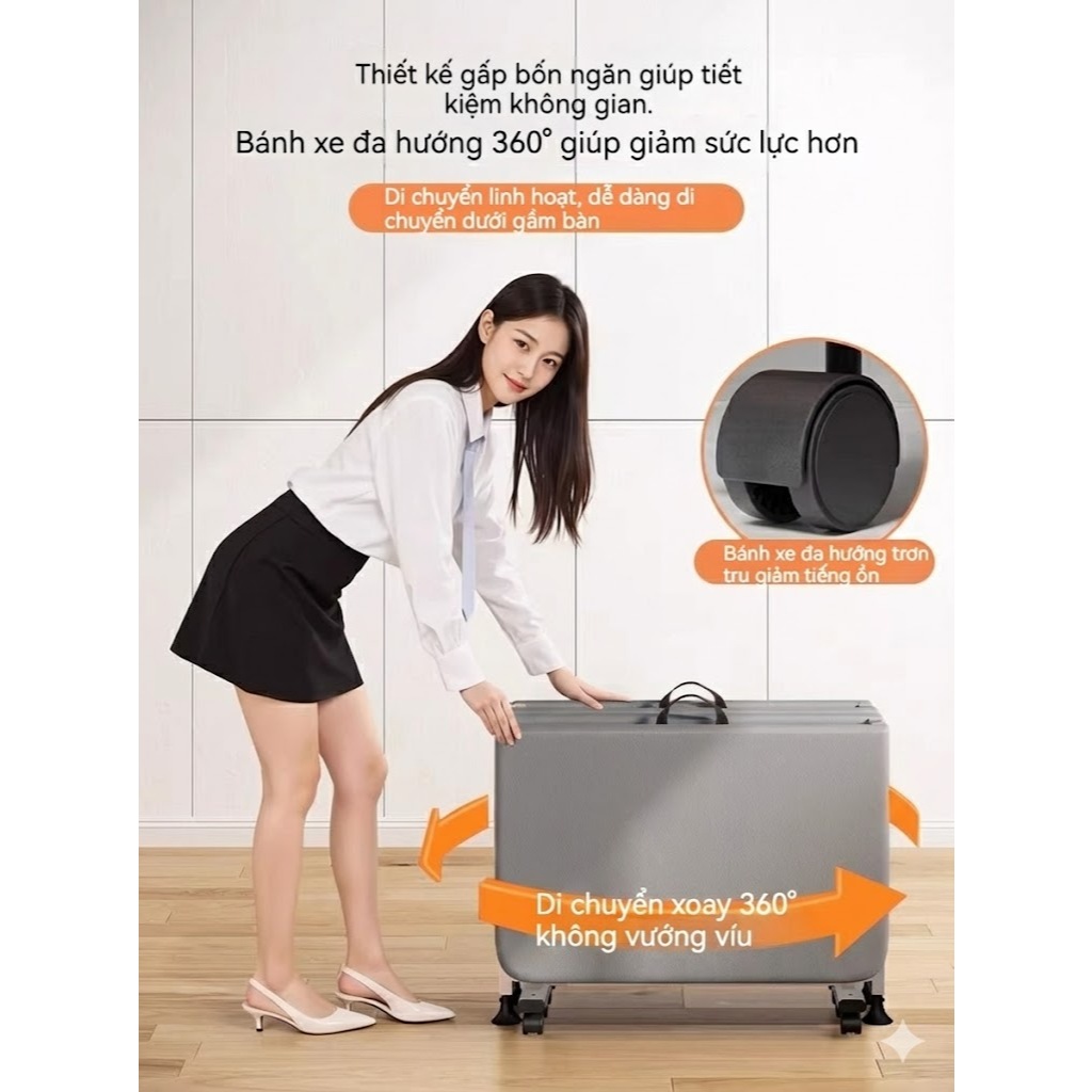 ALVIN Giường gấp gọn Có thể gập lại và tiết kiệm không gian rất lý tưởng cho giờ nghỉ trưa tại văn phòng | BigBuy360 - bigbuy360.vn