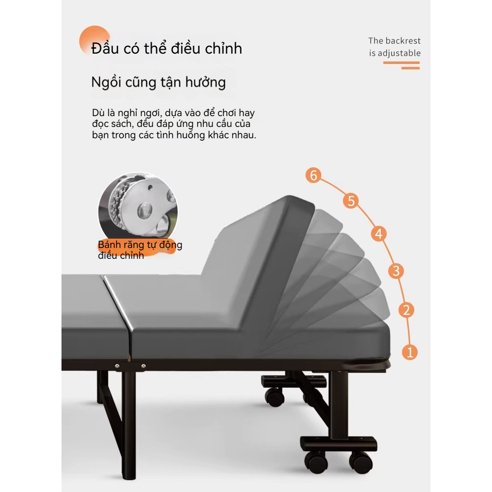 ALVIN Giường gấp gọn Có thể gập lại và tiết kiệm không gian rất lý tưởng cho giờ nghỉ trưa tại văn phòng | BigBuy360 - bigbuy360.vn