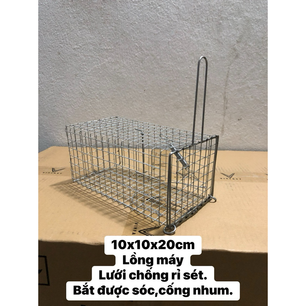 Combo 10 Lồng bẫy chuột,sóc.10x20cm chì chống rỉ.