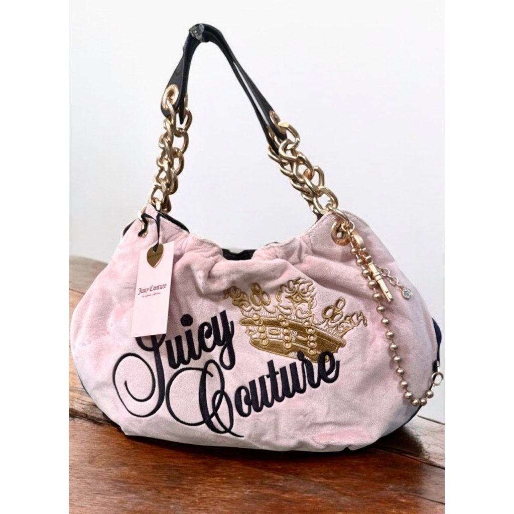 HIẾM- Túi  juicy couture lông da mịn hồng phong cách y2k on web sold out hơn 3 củ