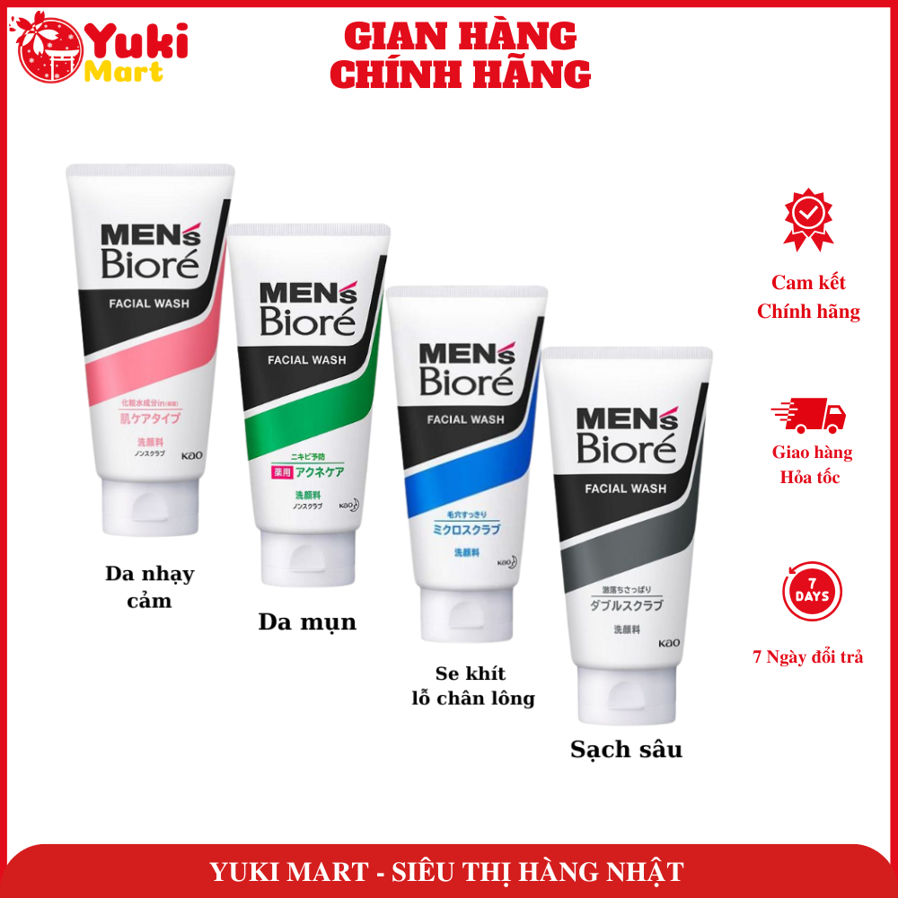 Sữa rửa mặt cho nam Men’s Biore 130g