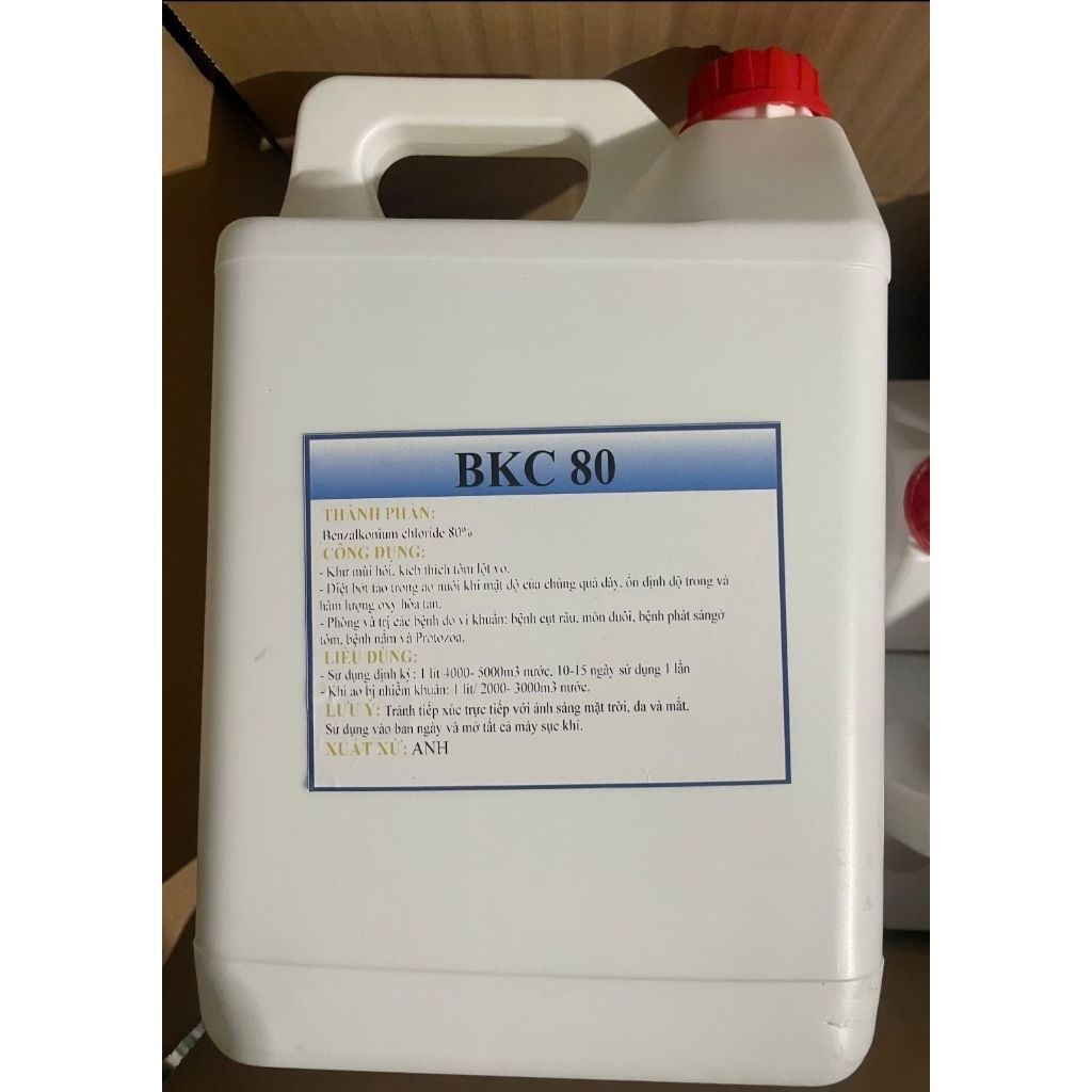 Bkc 80% can 5 lít xử lý nước cho ao tôm cá