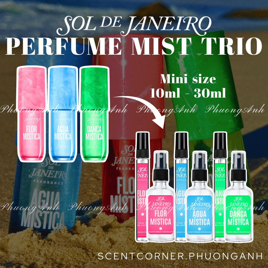[ Mini để thử mùi ] Flor Mistica | Agua Mistica  | Danca Mistica - Body mist & hair Sol de Janeiro