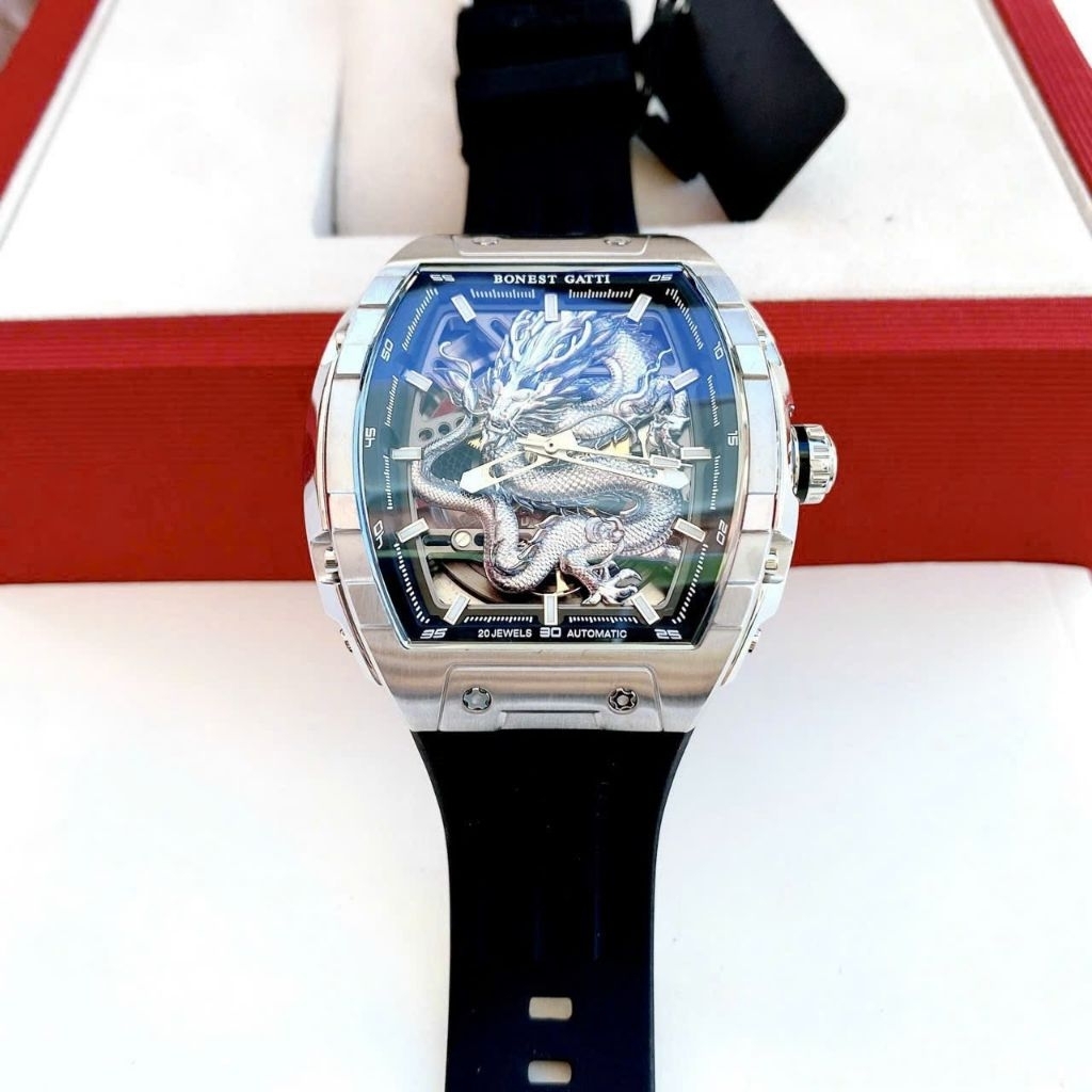 [Chính Hãng 100%] Đồng Hồ Nam Automatic Bonest Gatti Ghost Dragon BG5605 (5605) Máy Cơ (Automatic) M