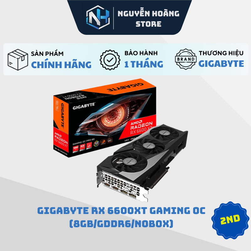 VGA card màn hình Gigabyte RX 6600XT GAMING OC 8GB 2ND