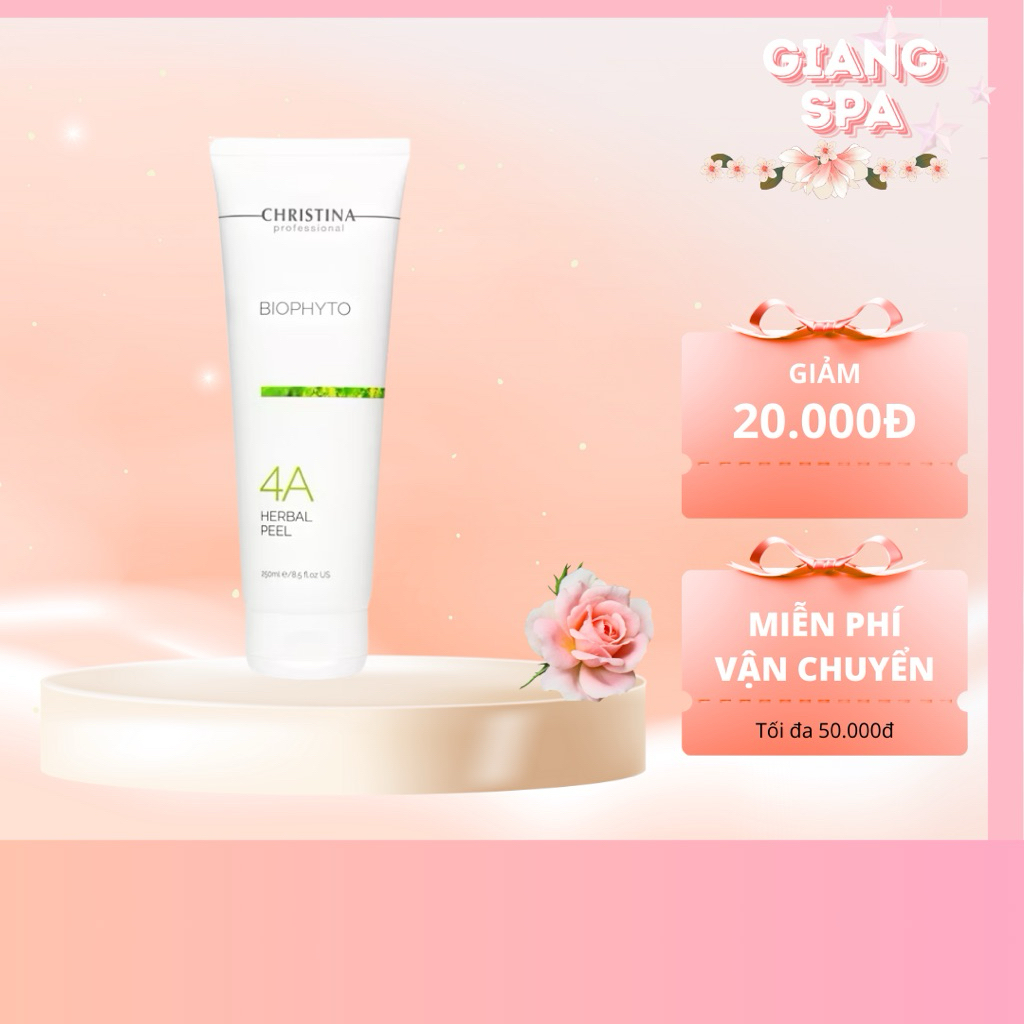 Peel  Tảo 4a Christina Herbal Peel Tẩy da chết sạch sâu peel da loại bỏ mụn cám đầu đen 250ml