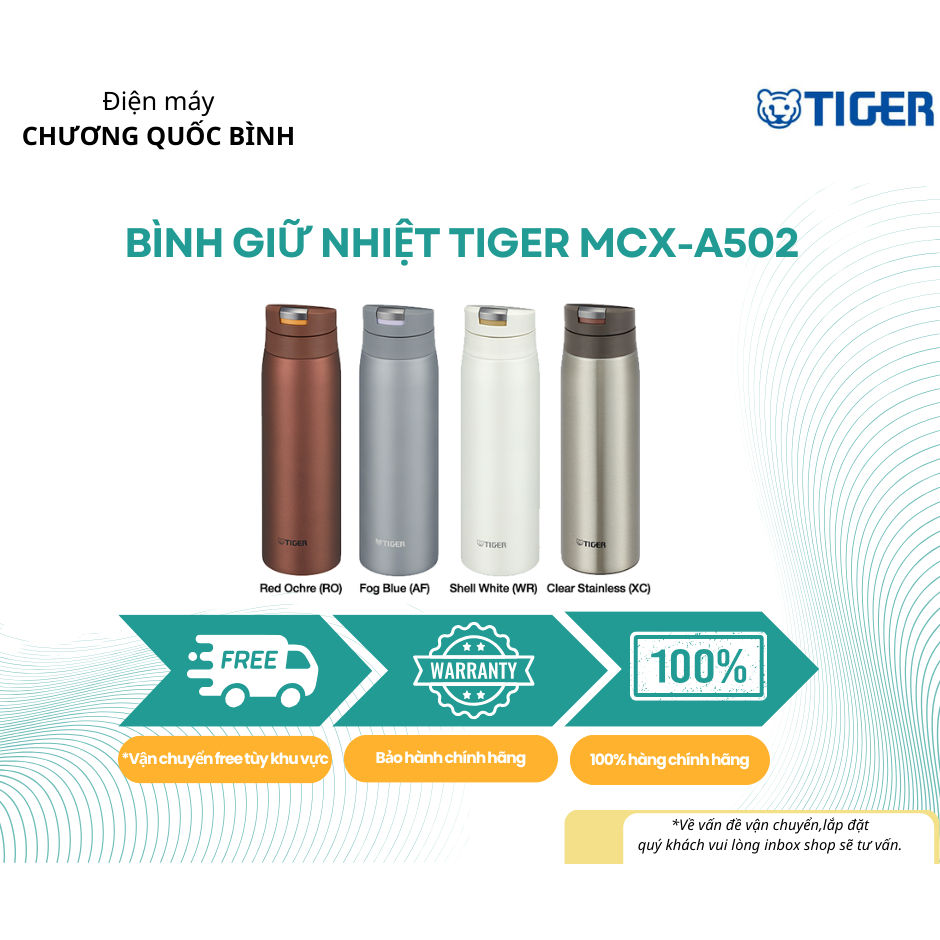 Bình giữ nhiệt Tiger nắp bật MCX-A502 [500ml]
