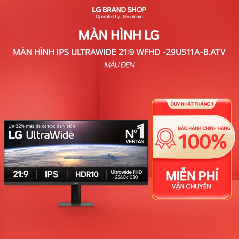 [Chỉ giao Miền Nam/Bắc] 29U511A-B.ATV -Màn hình IPS UltraWide 21:9 WFHD (2560x1080) 29inch
