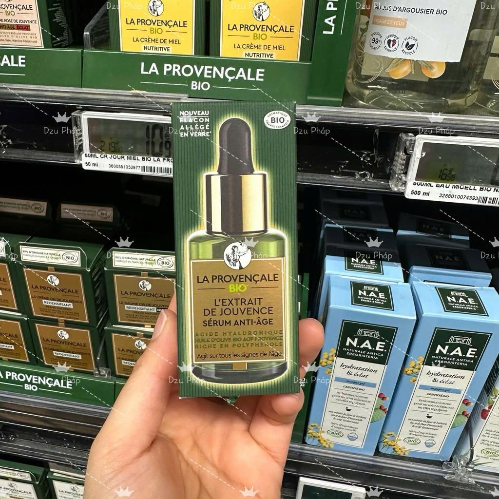 [XANH VÀNG] Serum hữu cơ chống lão hoá La provencale từ Olive 30ml