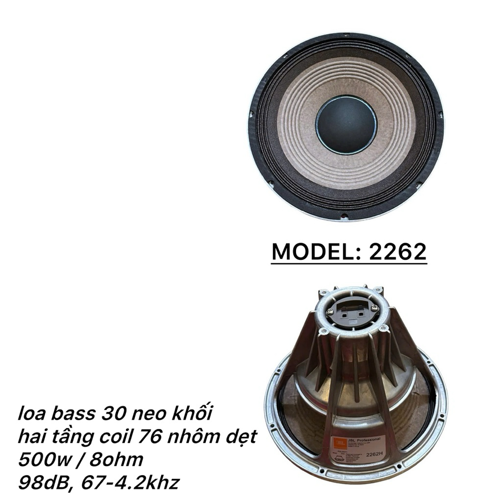 Loa Bass 30 Neo Khối JBL, Model : 2262, hai tầng coil 76 nhôm dẹt (1 cái)