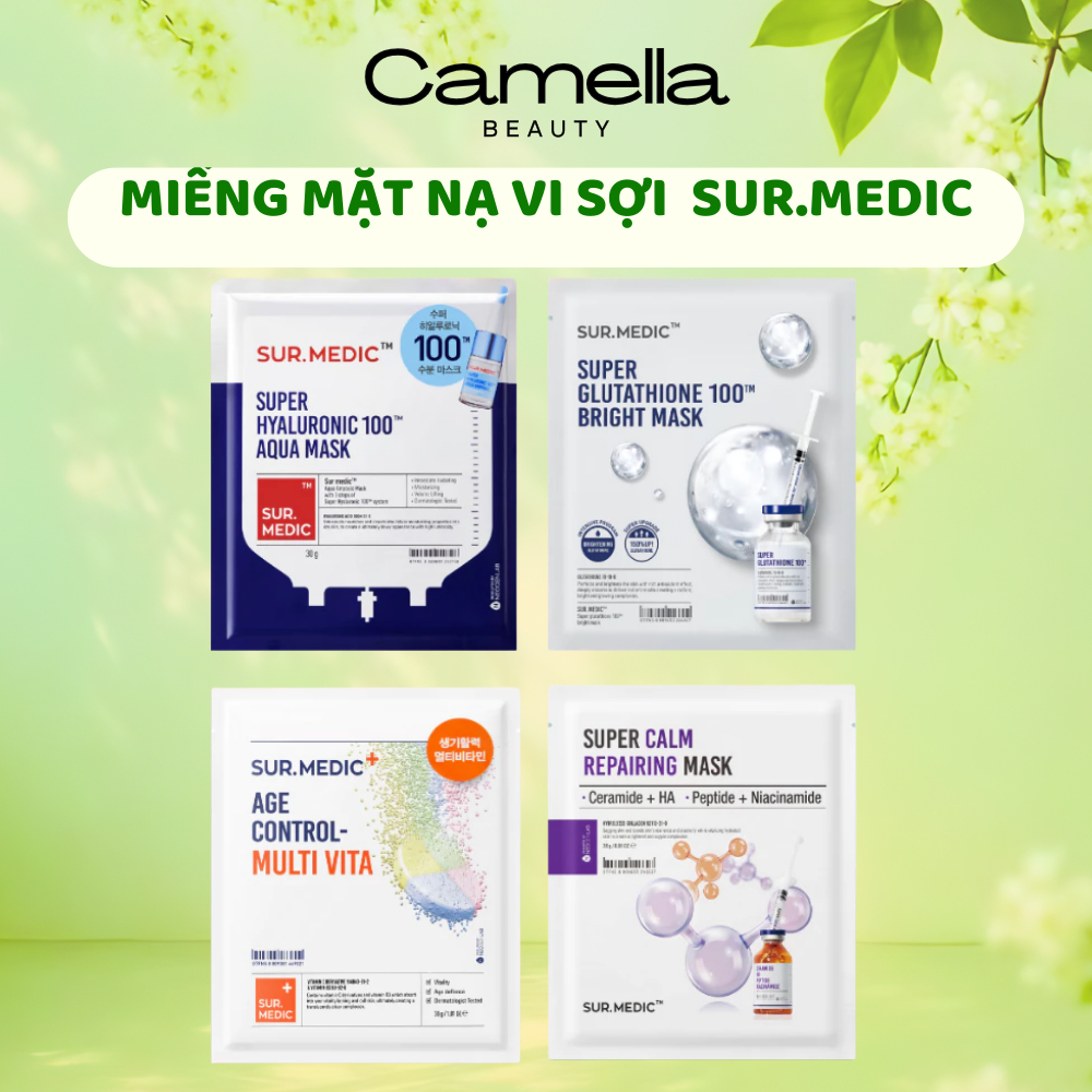 Lẻ Miếng Mặt Nạ Vi Sợi Sur.Medic Dưỡng Da Chuyên Sâu Hỗ Trợ Dưỡng Trắng, Phục Hồi - Camella Beauty