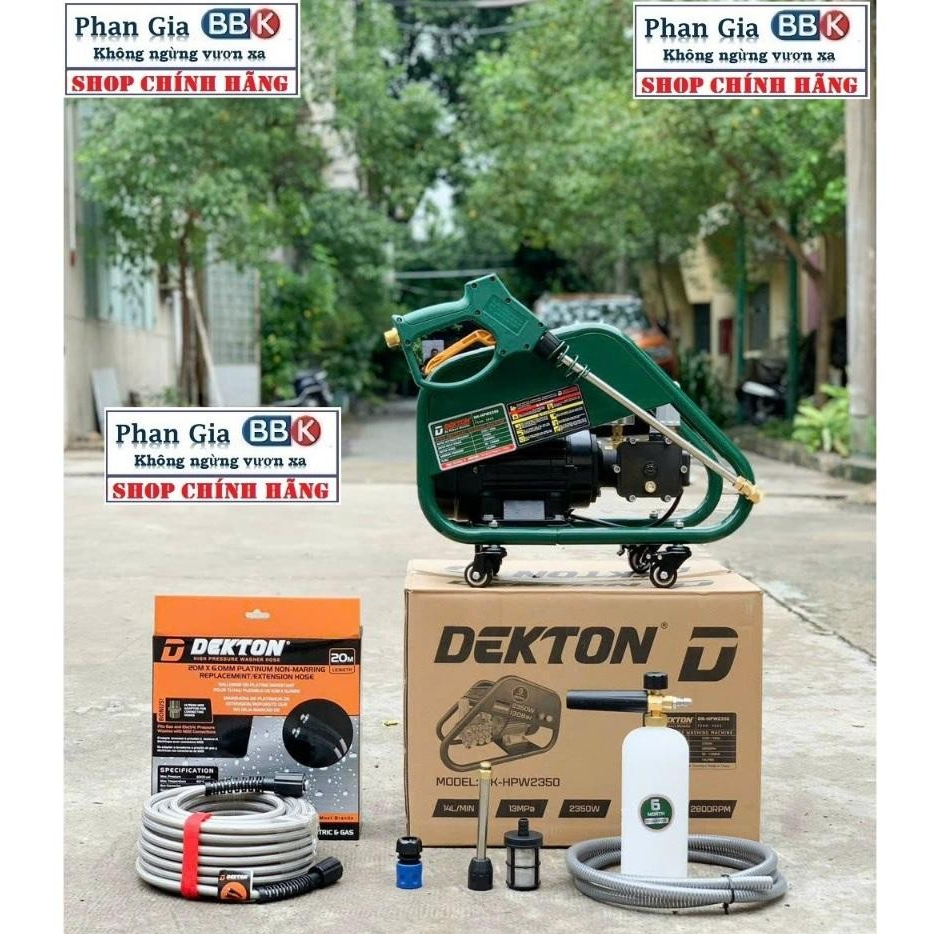 Máy Rửa Xe Công Nghiệp Dekton DK-HPW2350 - Công Suất 2350W - Có Chỉnh Áp - Motor Đầu Rời - Di Cuyển 