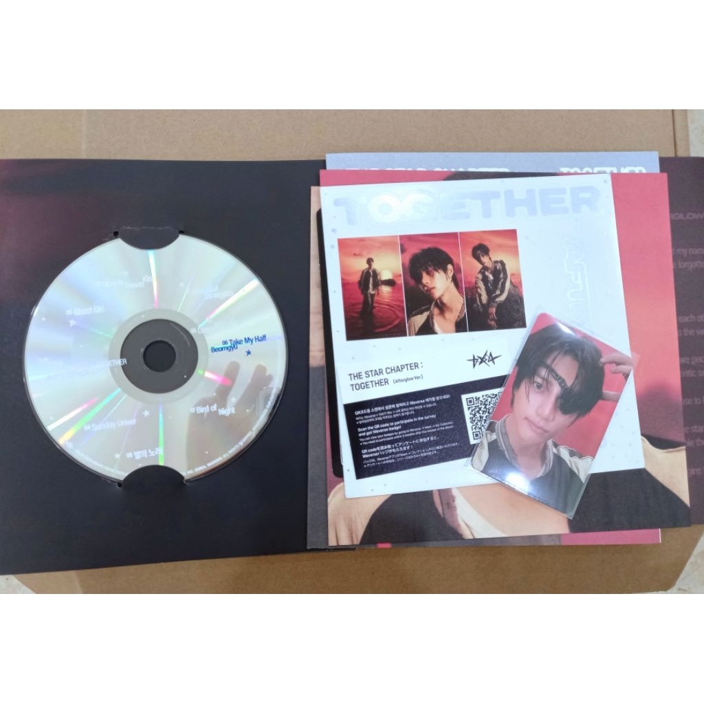 Album TXT Afterglow ver Beomgyu unseal full đồ(có card)