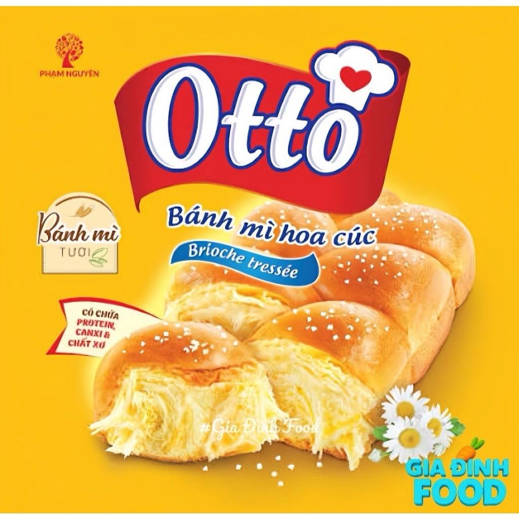 BÁNH mì Hoa Cúc Otto 80gr/ 290gr - Otto Brioche Tressée - Bánh ăn sáng tiện lợi - Bánh mì tươi - Đồ 