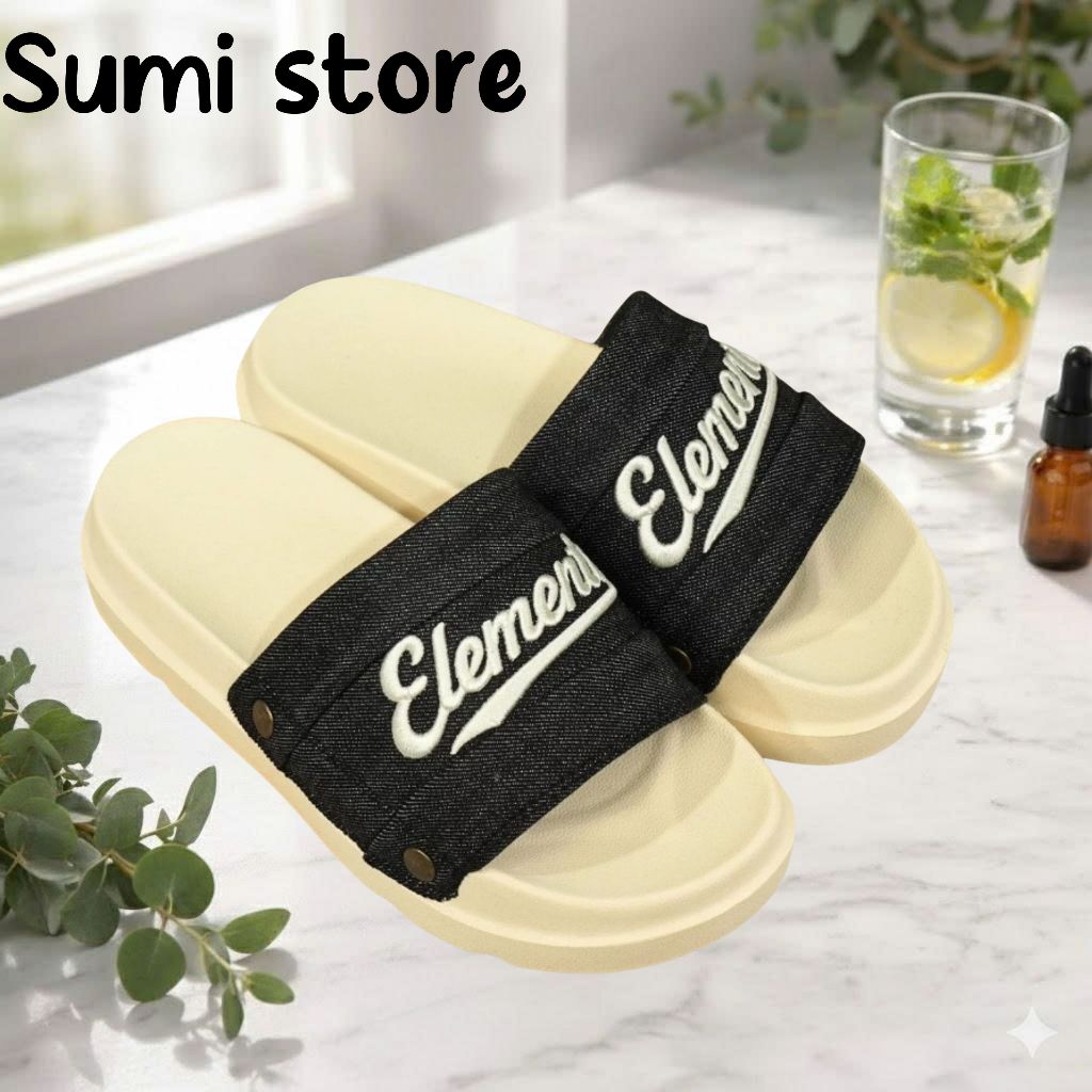 Dép ELements Iconic Denim Unisex - (Slipper) Dép Elements vải jeans đế bằng nam nữ - Elements