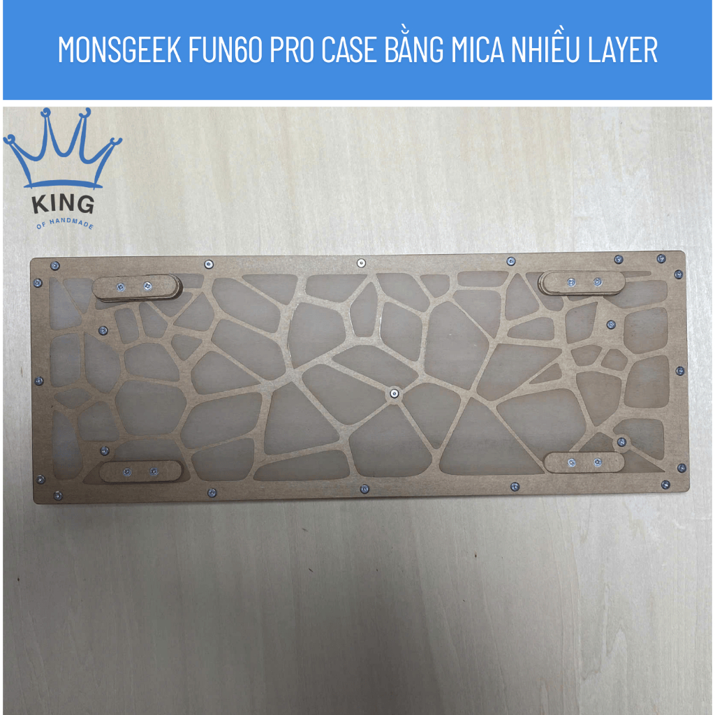 Monsgeek FUN60 Pro Case bằng mica trong 3mm, nhiều layer - Simplest Version