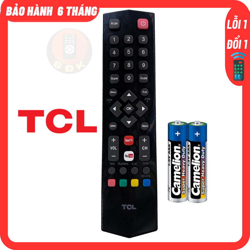 Điều Khiển Tivi TCL mã RC200 Kèm Pin, Remote TV TCL.