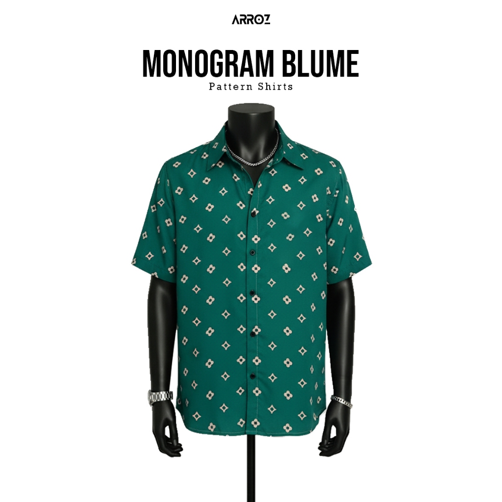 MONOGRAM BLUME Pattern Shirt - Áo sơ mi họa tiết lụa cao cấp