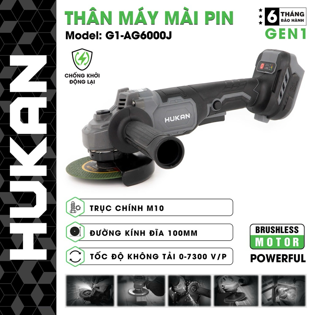 HUKAN CHÍNH HÃNG : Mài Hukan G1-AG6000J Chân Phổ Thông