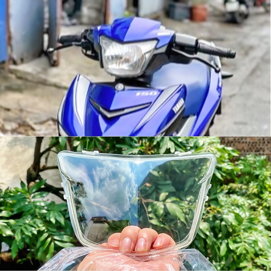 Mặt Kính Mica Đèn Pha EXCITER 150 (2015-2018), Hàng Xịn Trong Suốt Không Ố Vàng