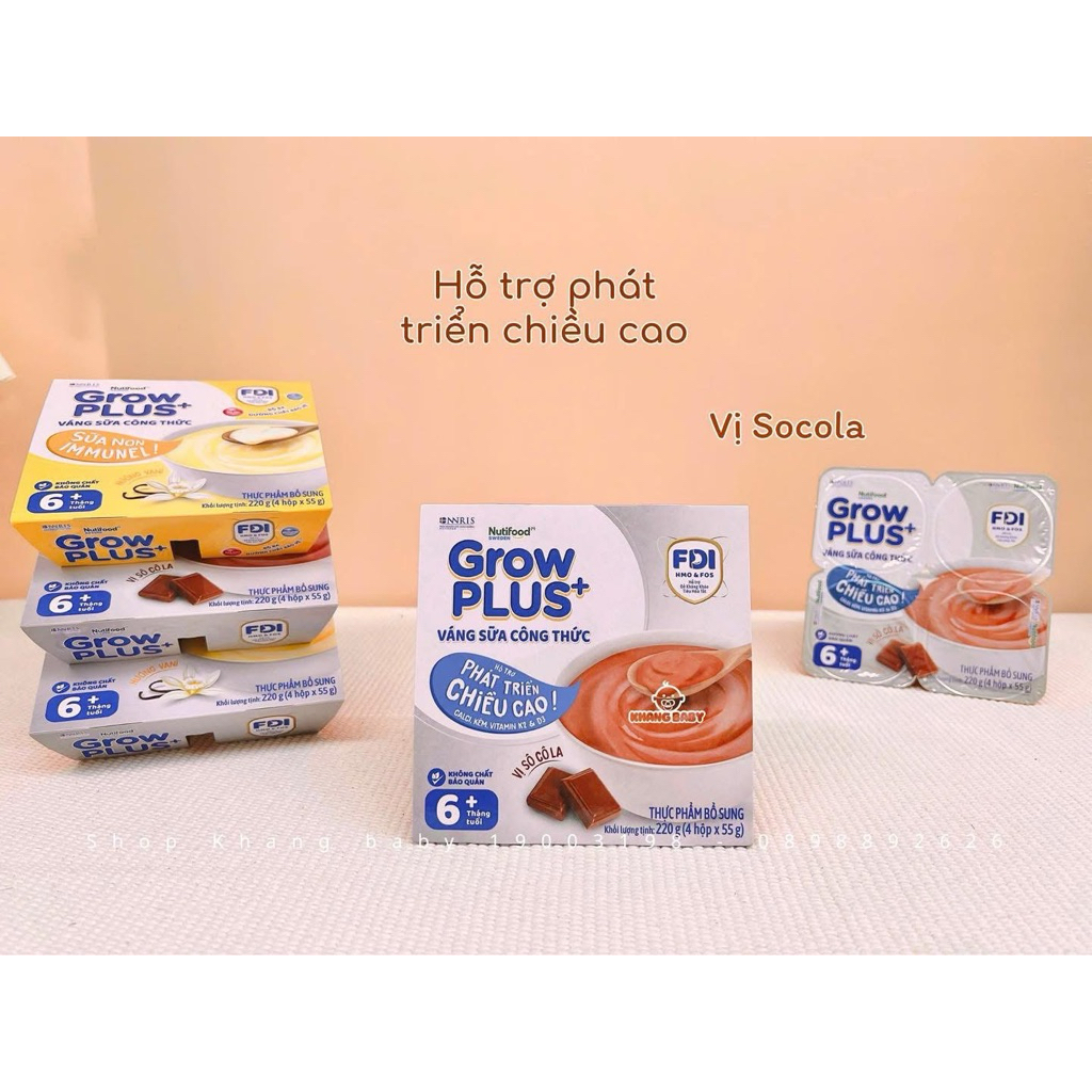 váng sữa công thức grow plus NutiFood