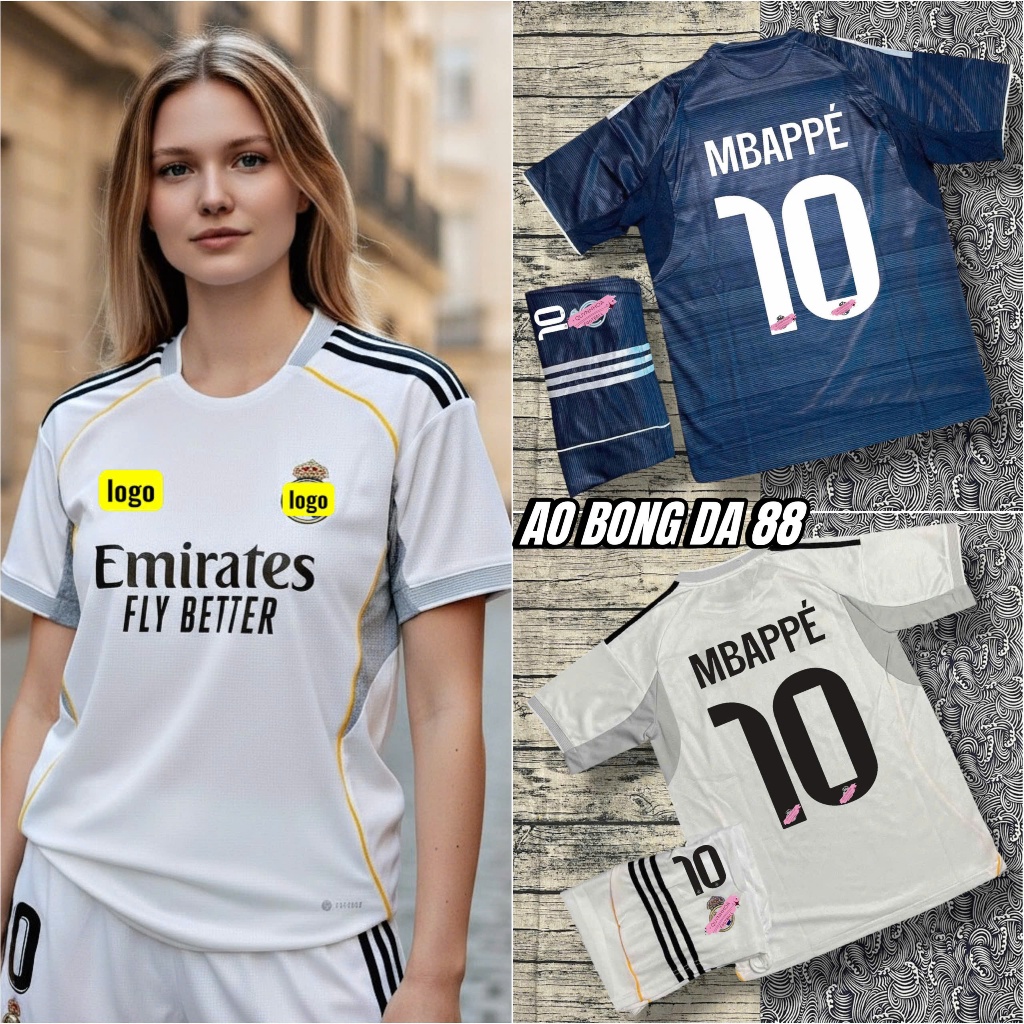 ✅Free Ship✅Quần Áo Bóng Đá CLB Real Madrid 2025/26 - Áo Bóng Đá Real Sân Nhà Sân Khách 2025/26