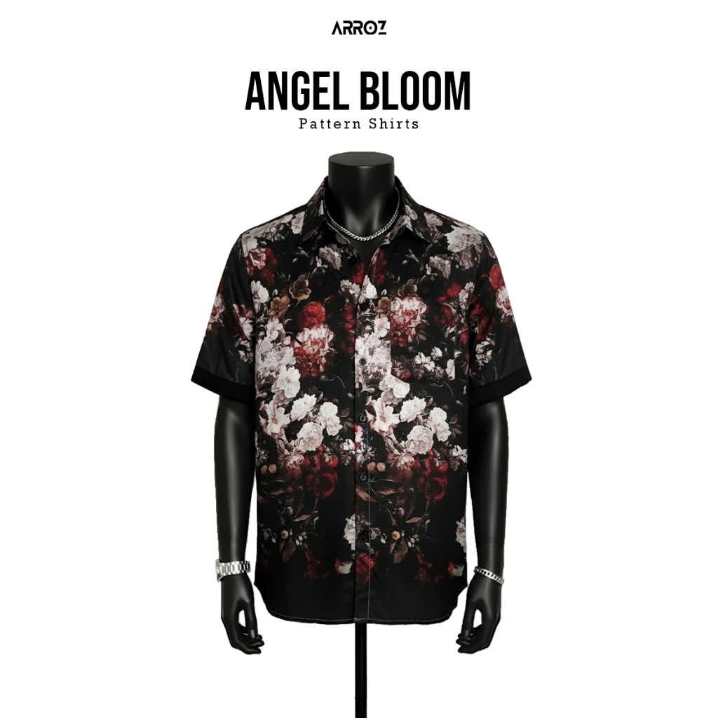 ANGEL BLOOM Pattern Shirt - Áo sơ mi họa tiết lụa cao cấp
