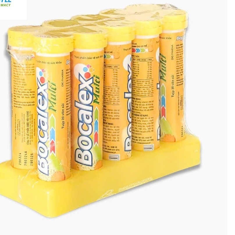 Bocalex - Viên Sủi Bổ Sung Vitamin C,Multivitamin Tăng Cường Đề Kháng -tuýp 20 viên
