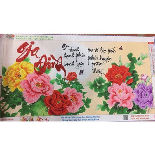 Tranh đính đá Gia đình (chưa đính)