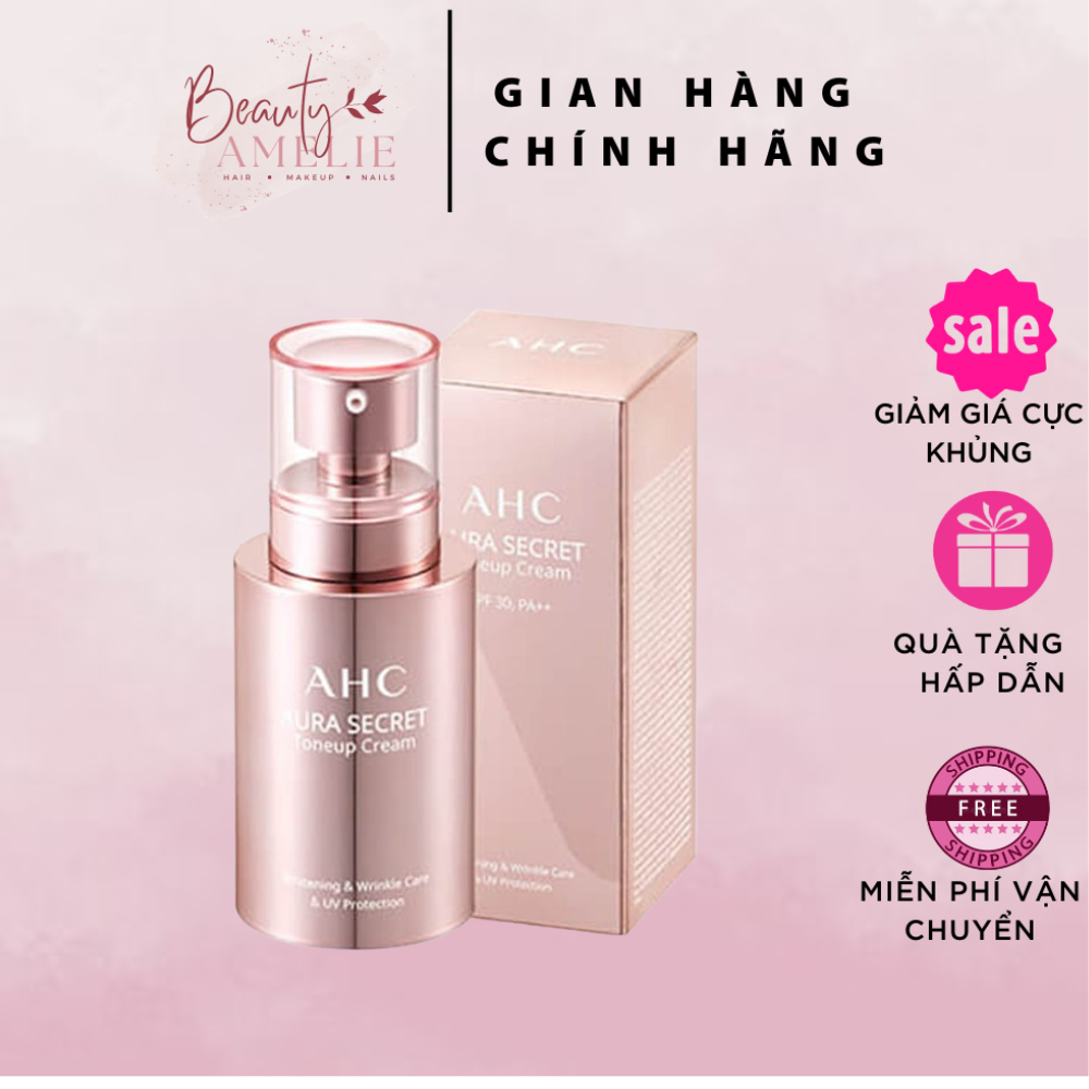 Kem Dưỡng Da Trắng Hồng AHC Aura Secret Tone Up Cream GC Hàn Quốc, Hộp 50mL Giúp Dưỡng Ẩm Nâng Tone