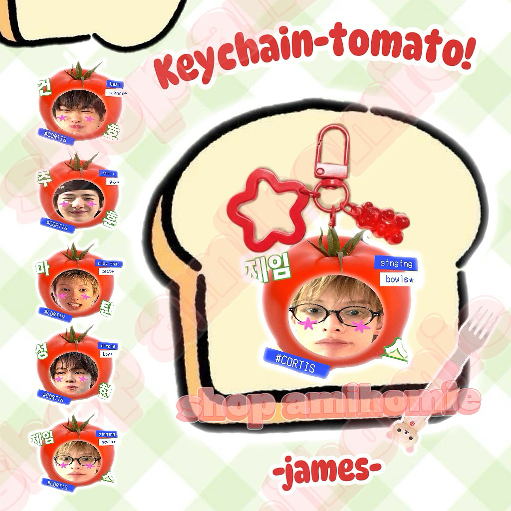 [Keychain_Amihomie] các thành viên Cortis, dạng keychain tomato
