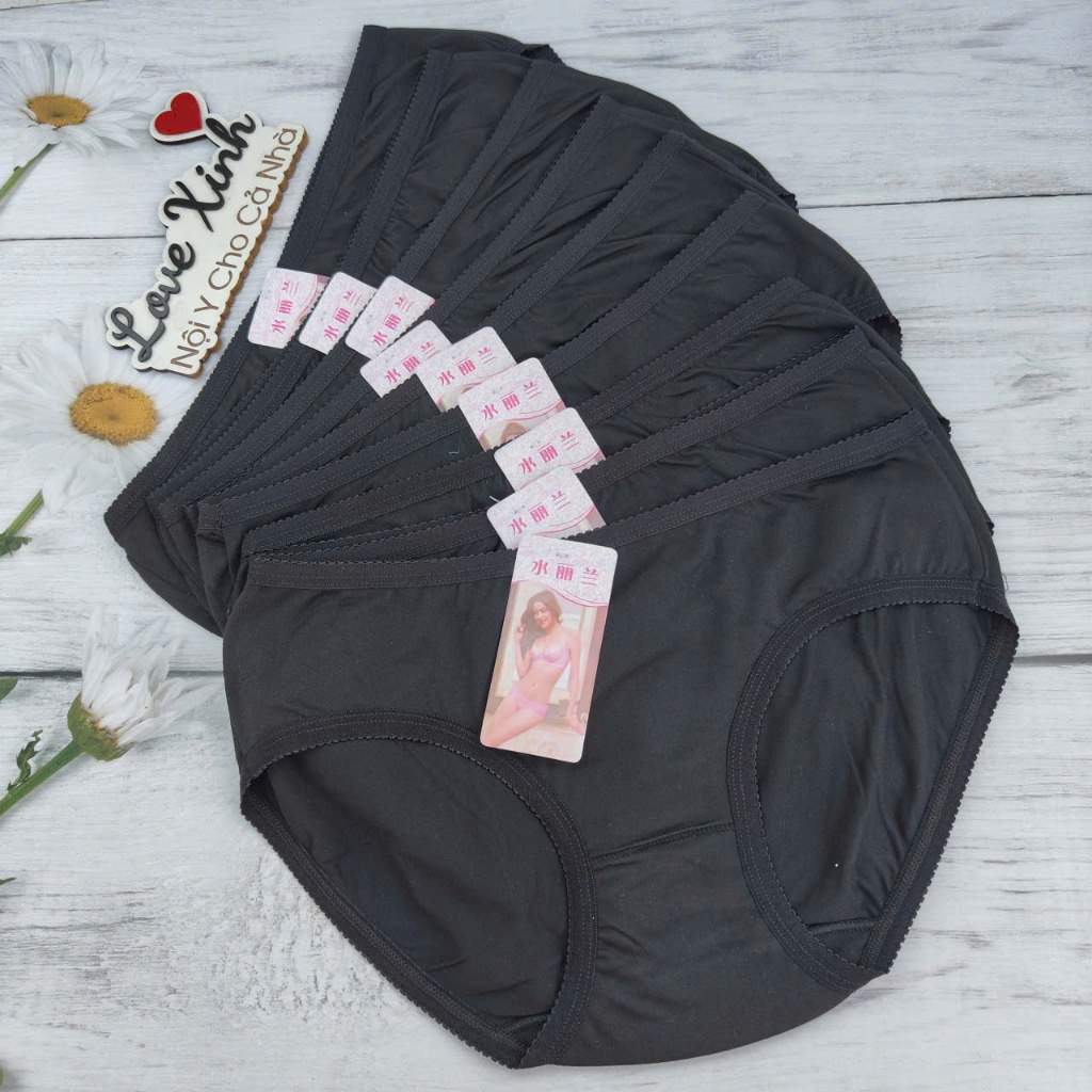 [Combo 5-10] Quần Lót Nữ Bigsize Màu Đen Size 35-120 ký Chất Vải Mềm Mại Co Giãn Tốt - Đồ Lót Love X
