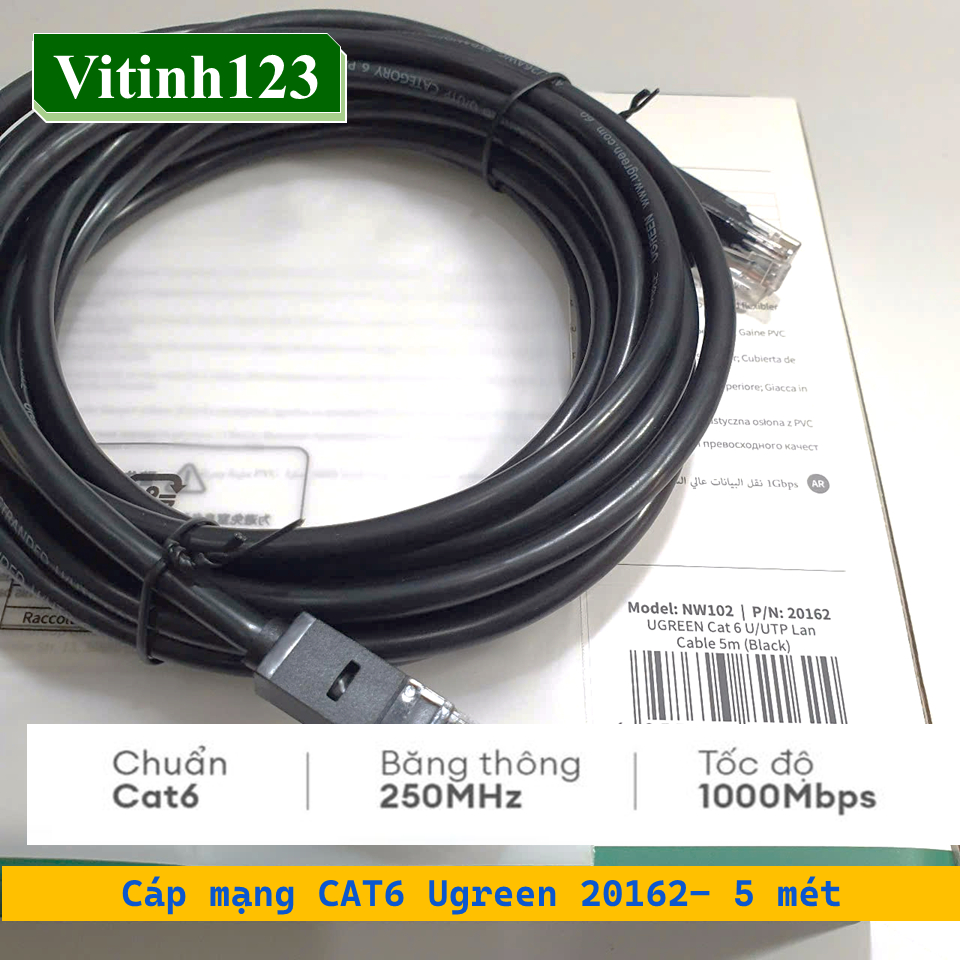 Dây mạng Cat6 Ugreen 20159, 20161, 20162, 20163, 20164,20165, 11203, 11204, 11205, 11207, 11206