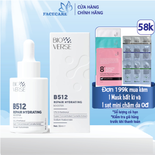 Bioverse Tinh Chất B512 Phục Hồi Cấp Ẩm Repair Hydrating Booster 5ml 30ml